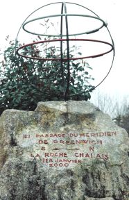 Greenwich Meridian Marker; France; Poitou-Charentes; La Roche Chalais